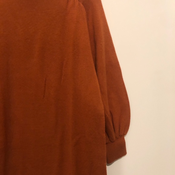 Maeve Anthropologie Midi Sweater Dress Womens Medium Orange Rust Tunic - Picture 5 of 10